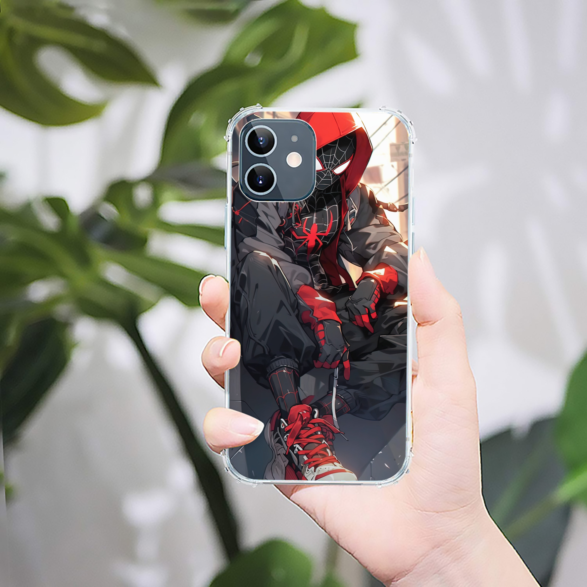 （画像用） Spider Man スパイダーマン 【iPhone 12シリーズ対応】透明スマホケース（クリアソフトケース）